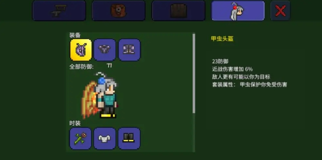 泰拉瑞亚甲虫上衣哪个好
