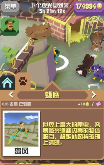 疯狂动物园蛾鹰怎么捉